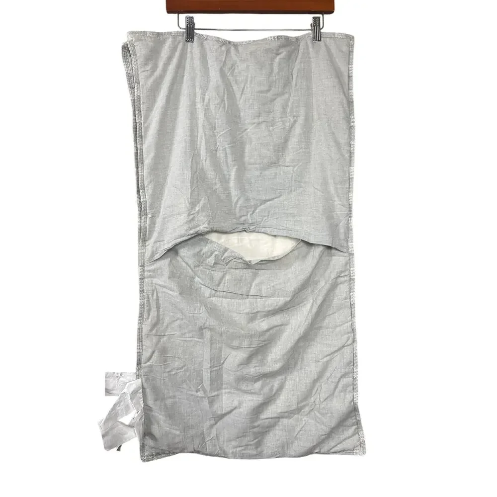 Gray Long Pillow Case Set of 2